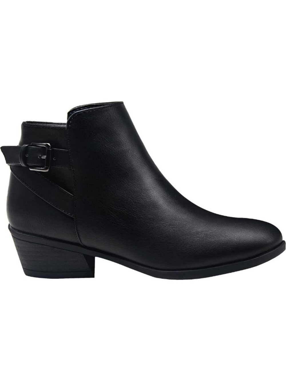 Chic Women's Short Ankle Boots, Low Heel Round Toe Western Booties for Fall